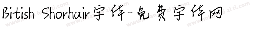 Bitish Shorhair字体字体转换